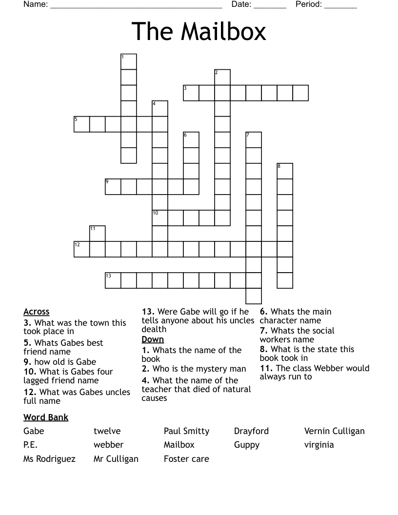 The Mailbox Crossword