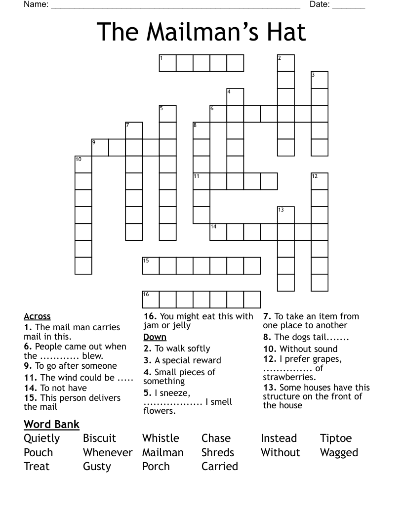The Mailman’s Hat Crossword