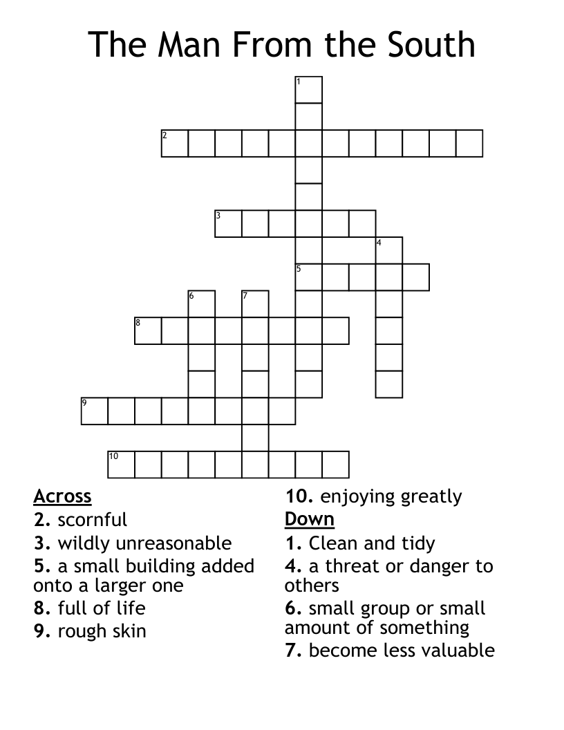 The Man From the South Crossword