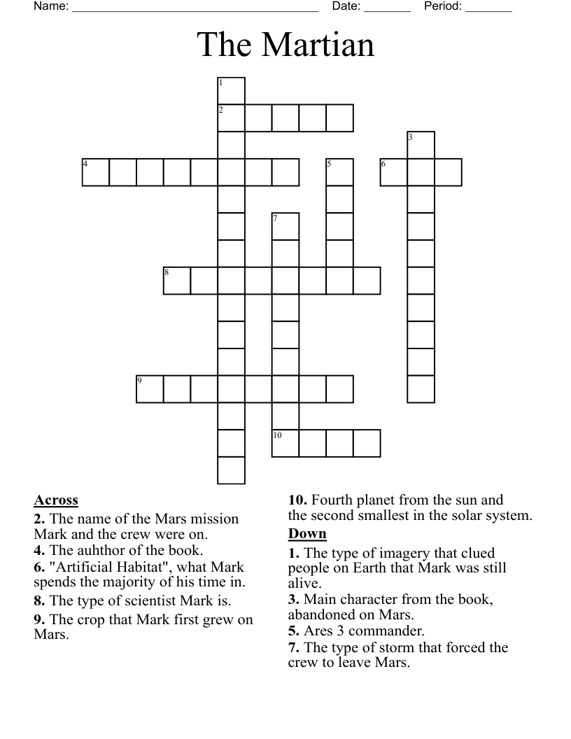 The Martian Crossword