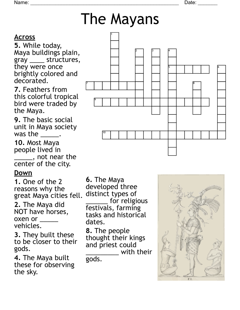 The Mayans Crossword