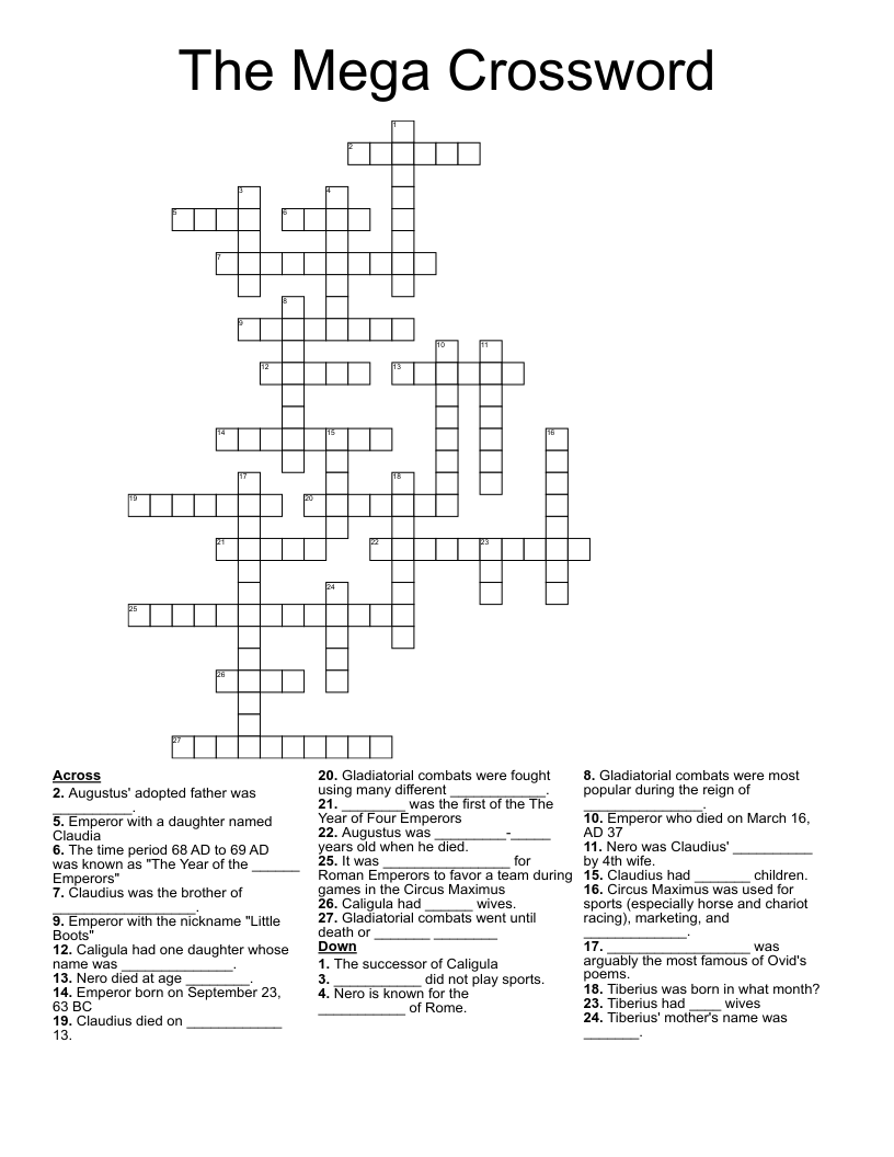 The Mega Crossword
