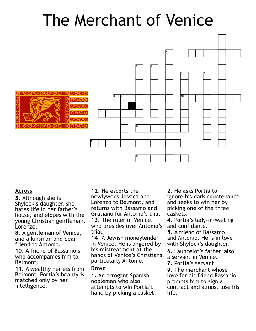 The Merchant of Venice Crossword