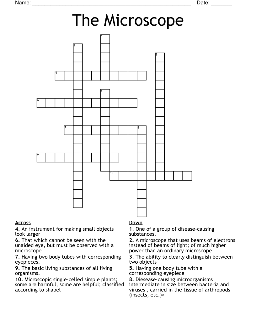 The Microscope Crossword