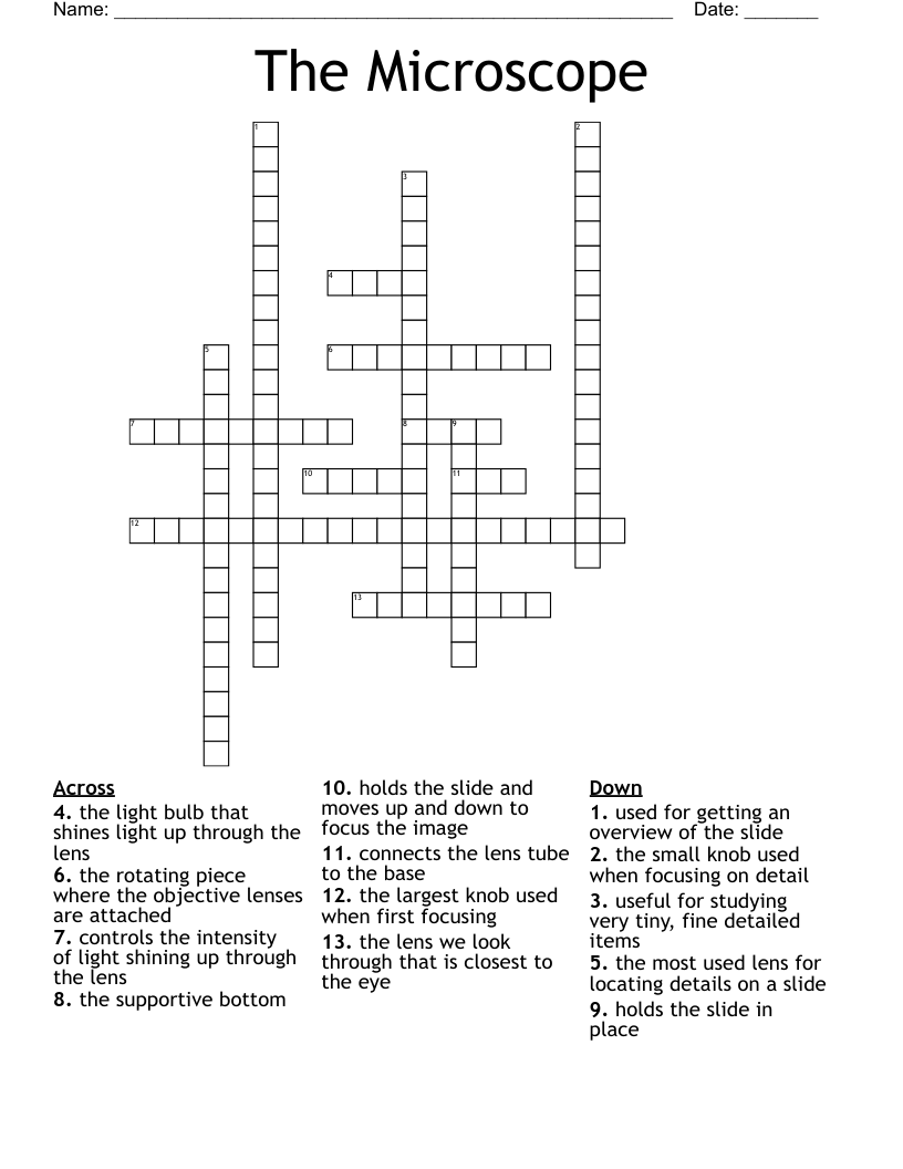 The Microscope Crossword