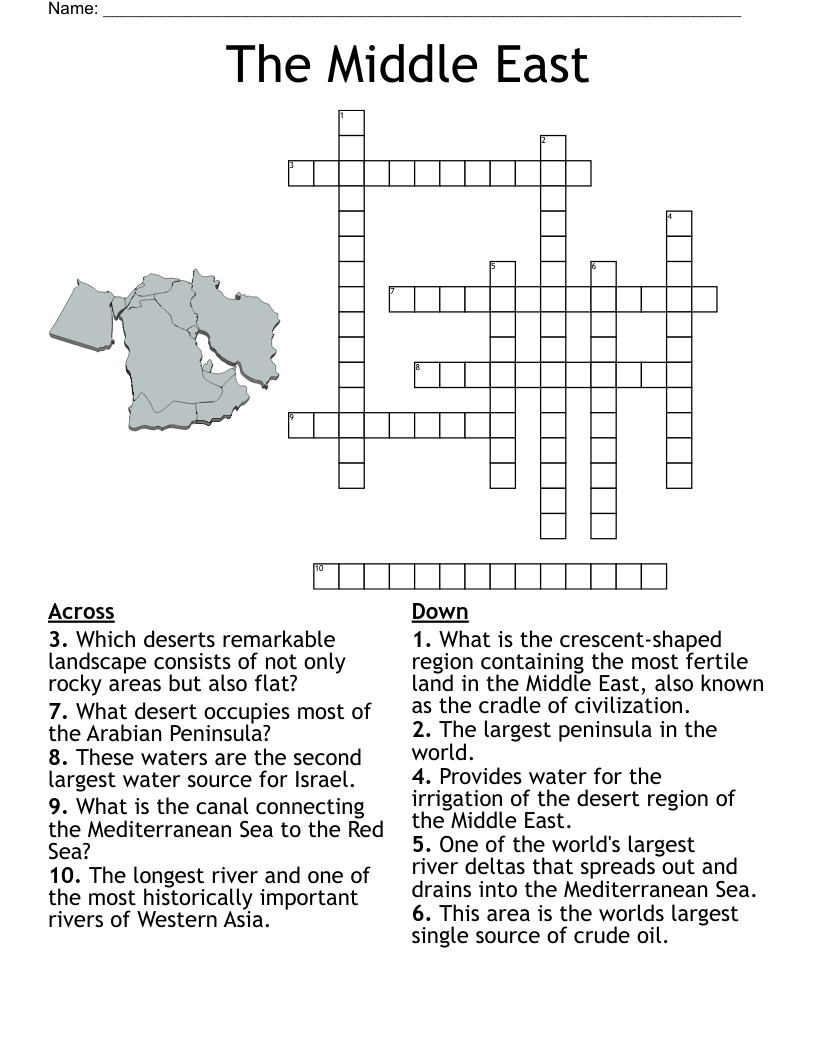 The Middle East Crossword