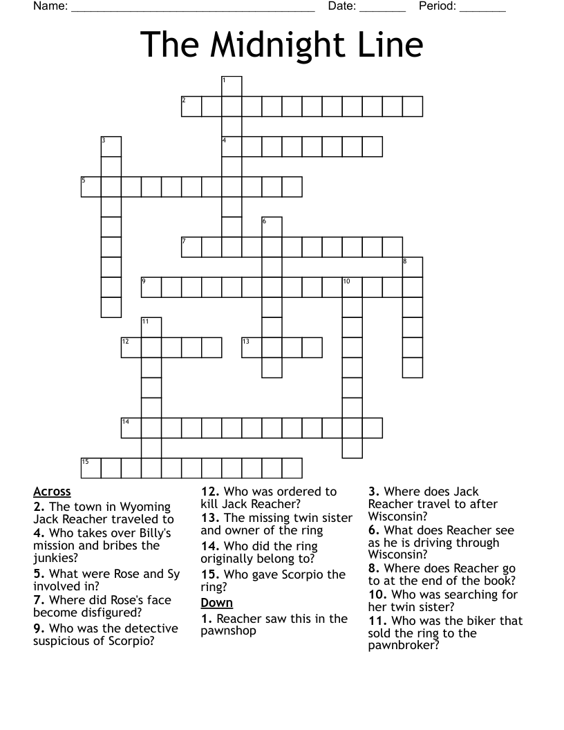 The Midnight Line Crossword