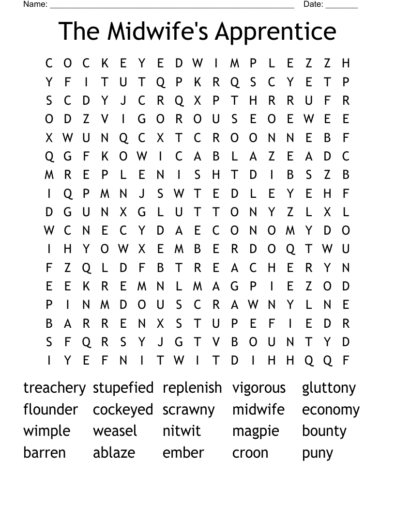 The Midwife's Apprentice Word Search