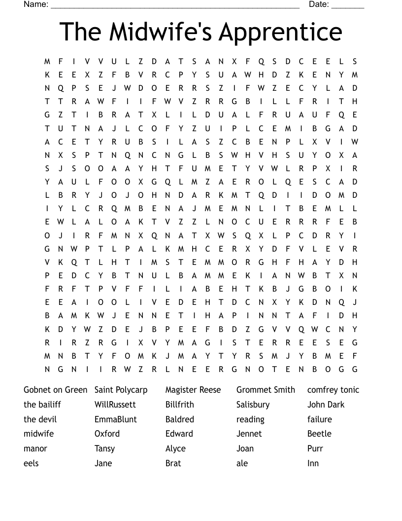 The Midwife's Apprentice Word Search