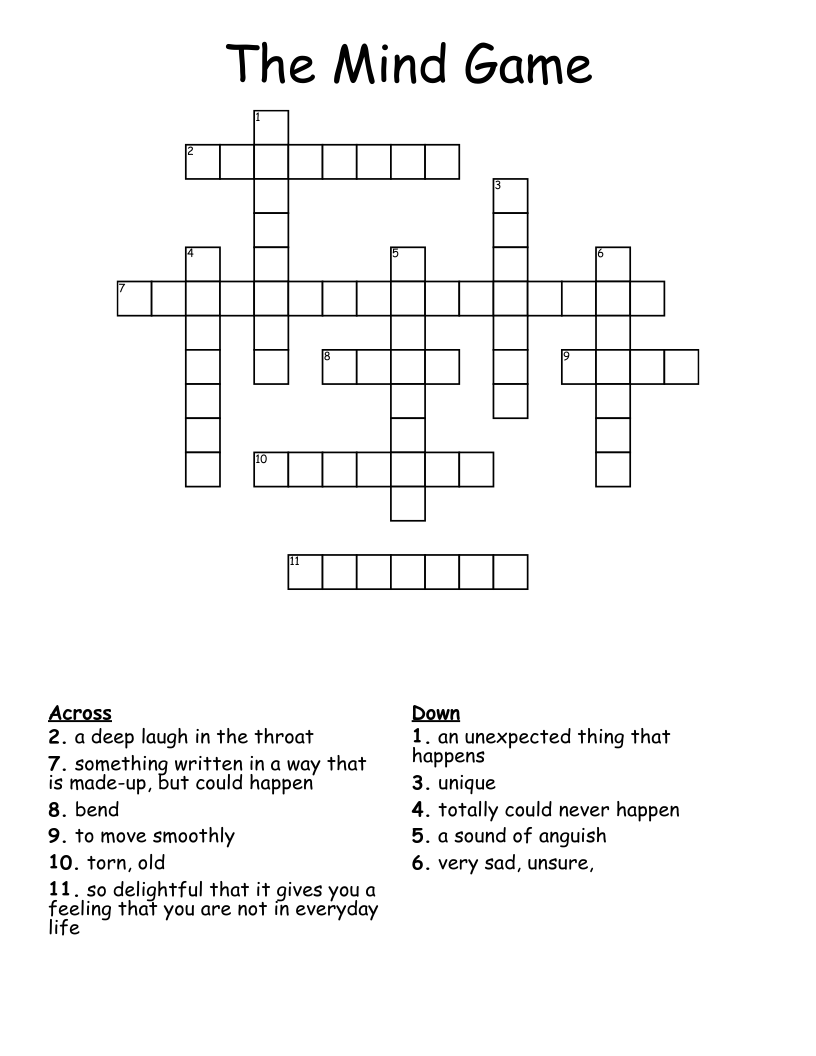 The Mind Game Crossword