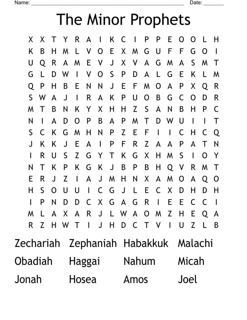 The Minor Prophets Word Search