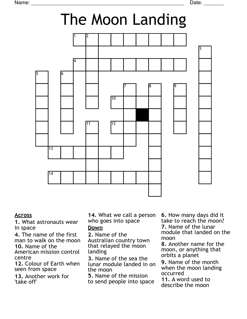 The Moon Landing Crossword