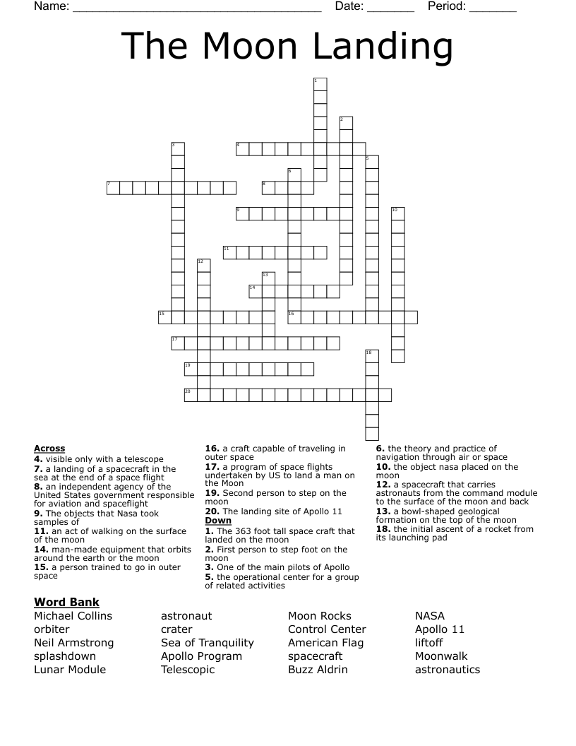 The Moon Landing Crossword