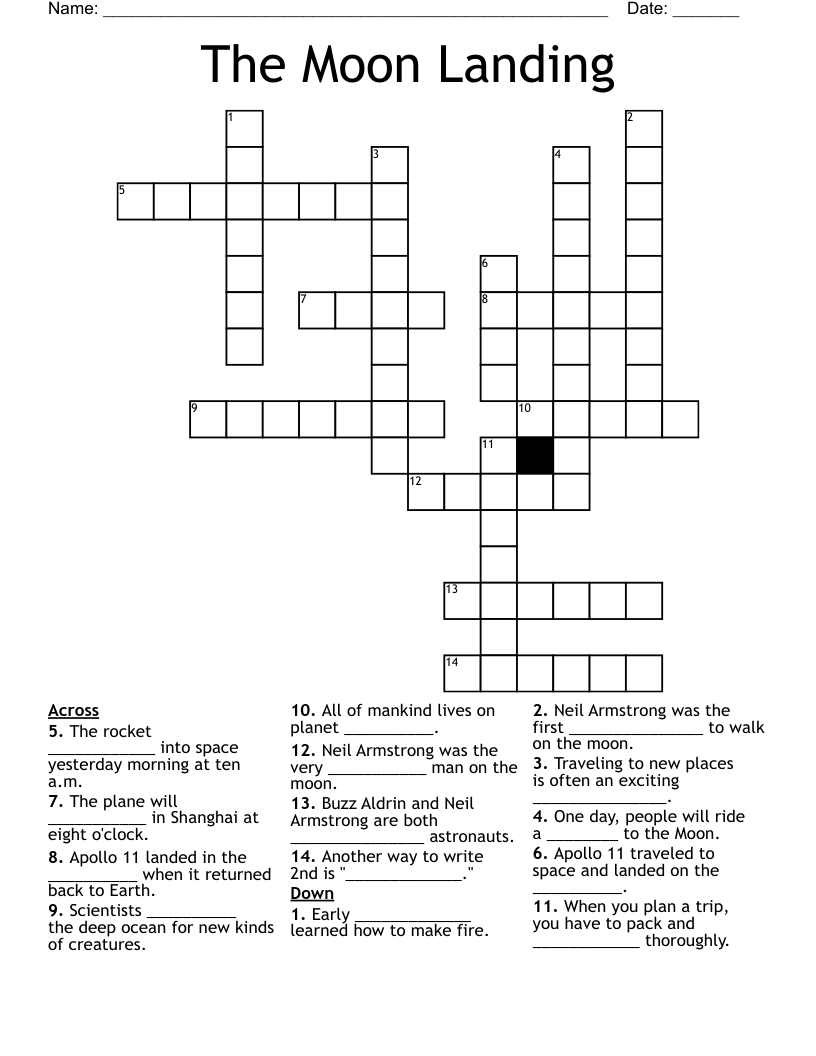 The Moon Landing Crossword