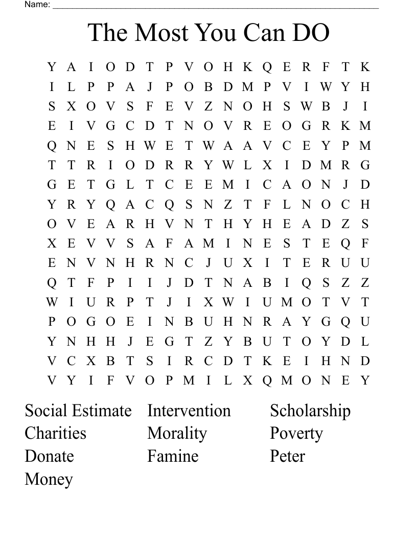 The Most You Can DO Word Search