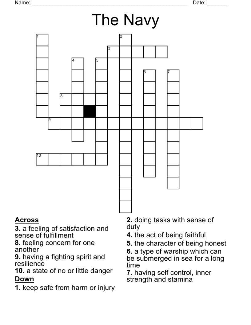 The Navy Crossword