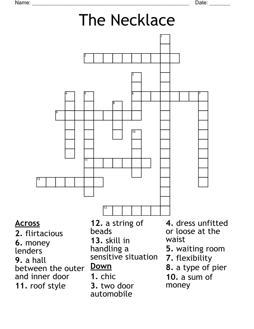 The Necklace Crossword