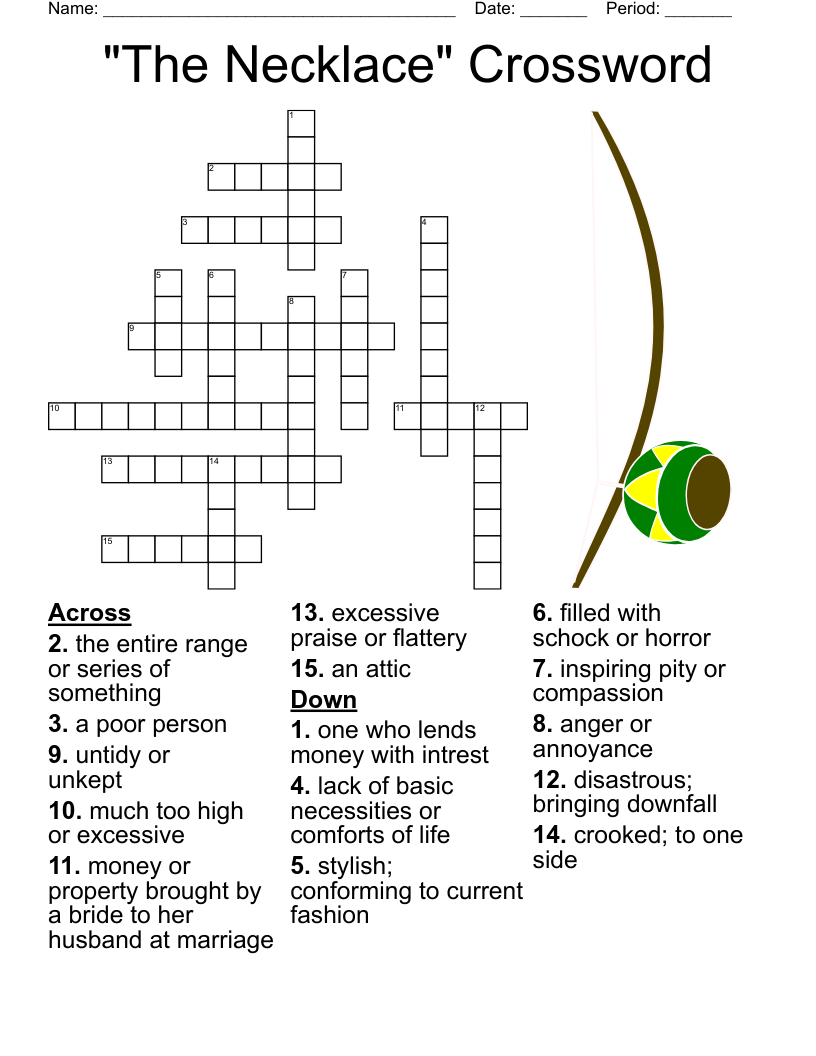 "The Necklace" Crossword