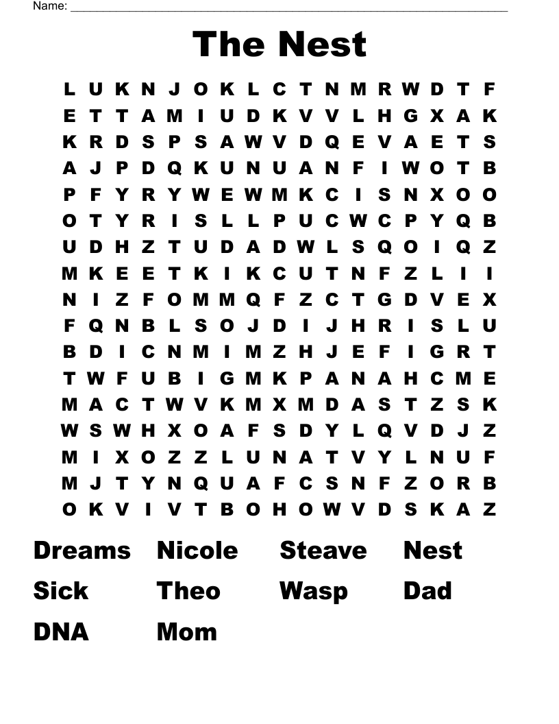The Nest Word Search