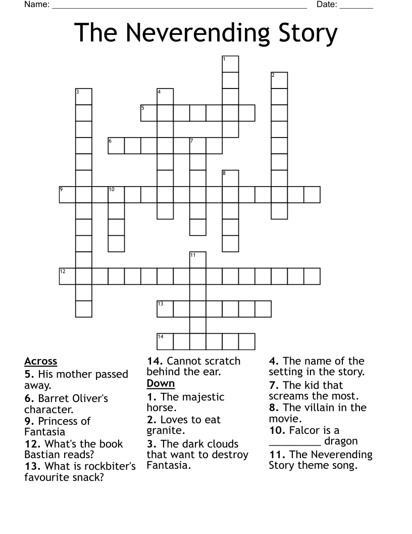 The Neverending Story Crossword