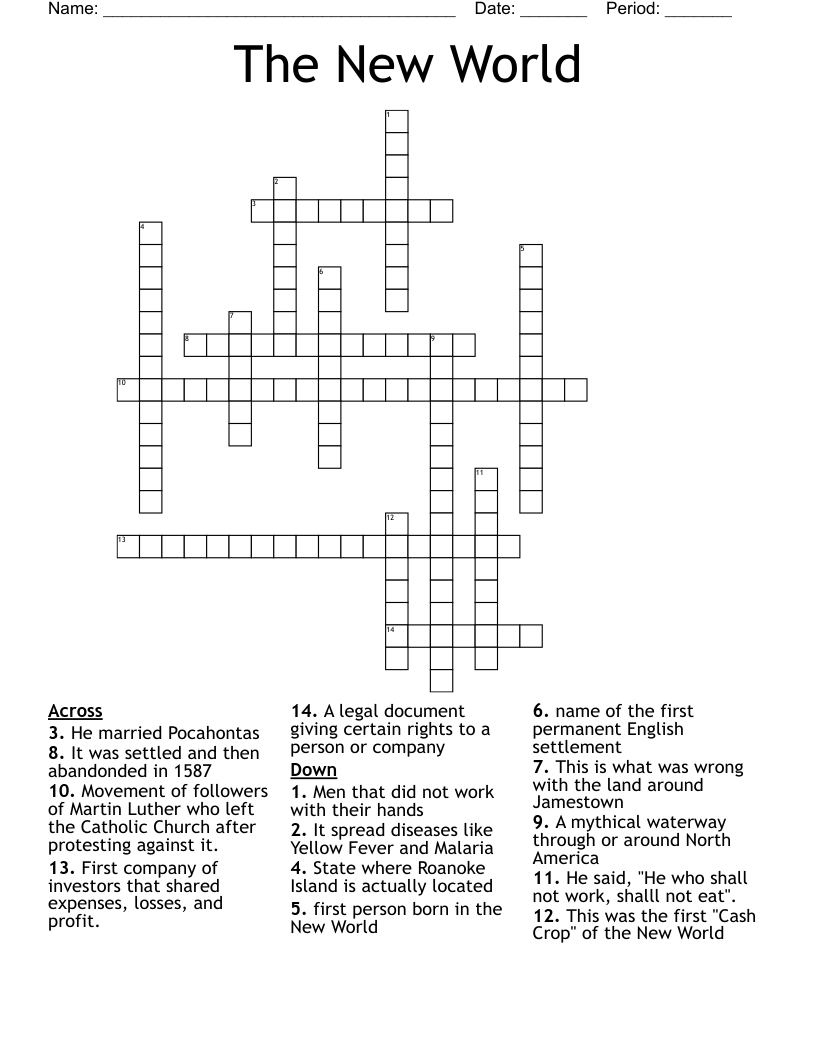 The New World Crossword