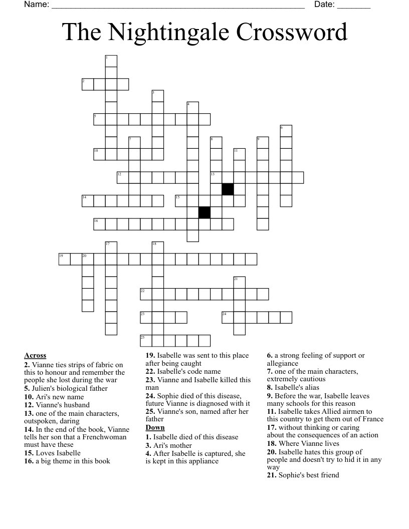 The Nightingale Crossword