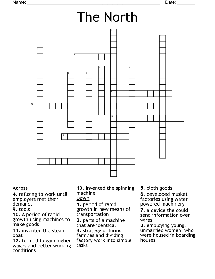 The North  Crossword