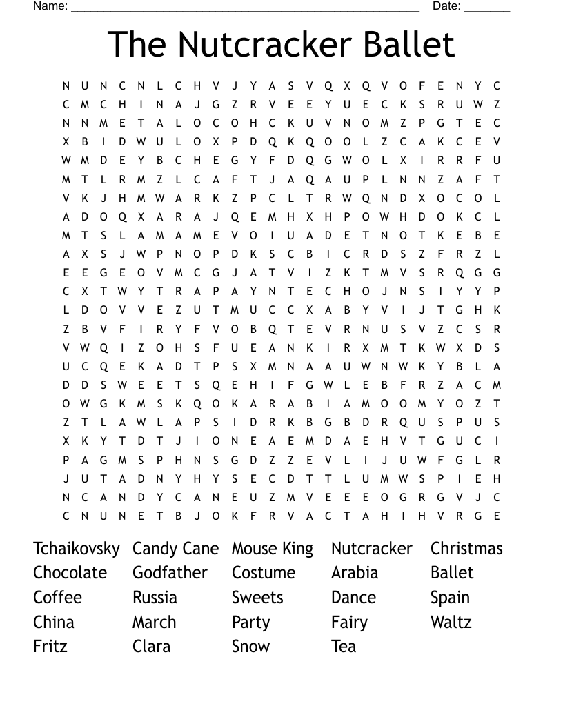 The Nutcracker Ballet Word Search