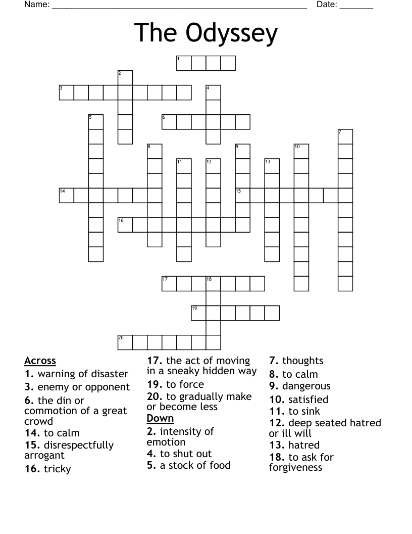 The Odyssey Crossword