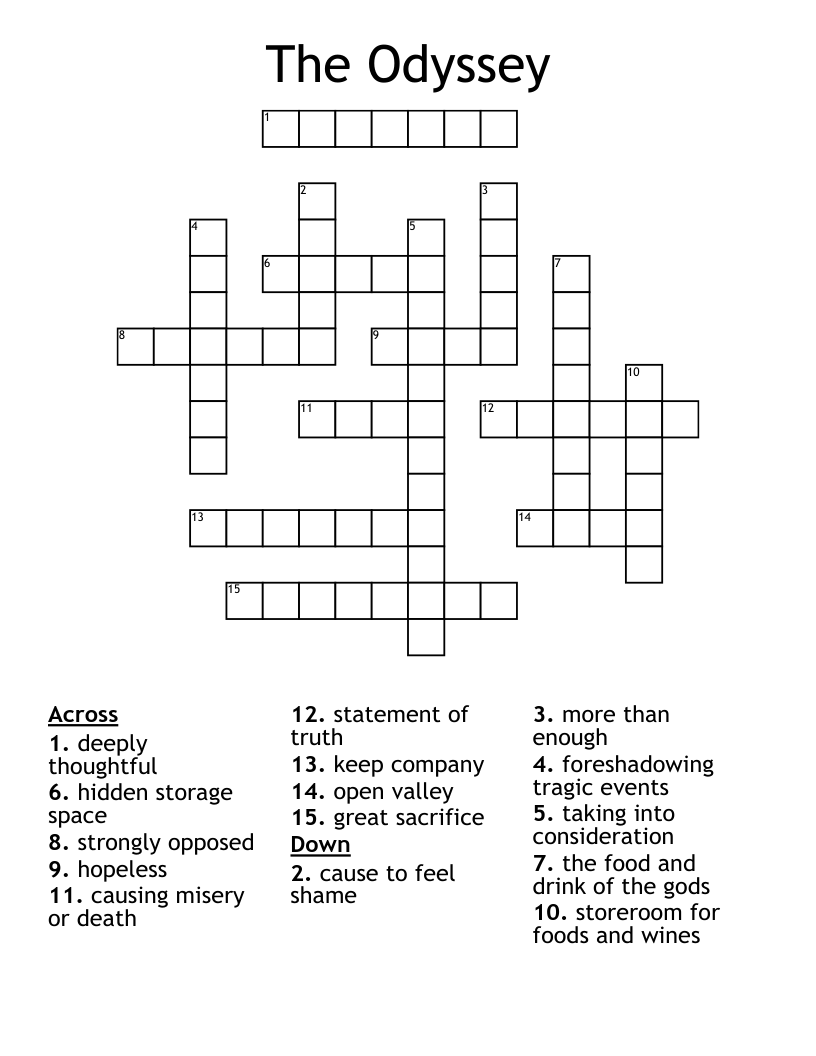 The Odyssey Crossword