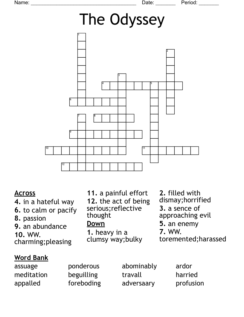 The Odyssey Crossword