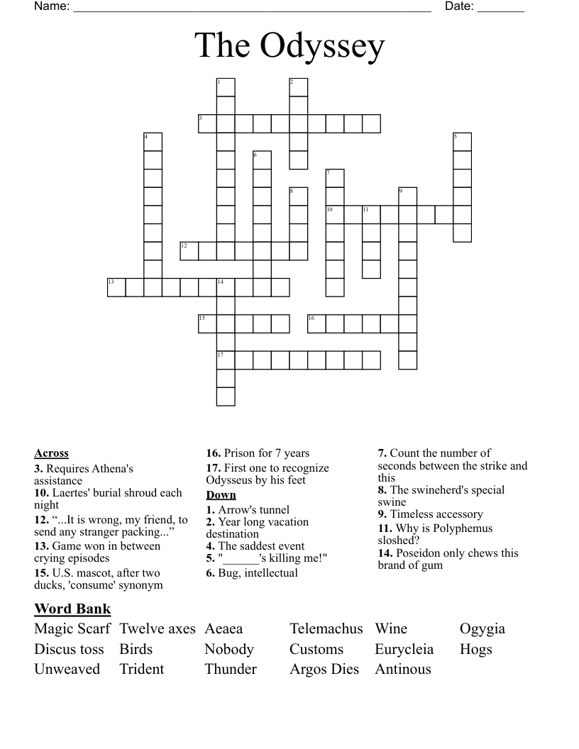 The Odyssey Crossword