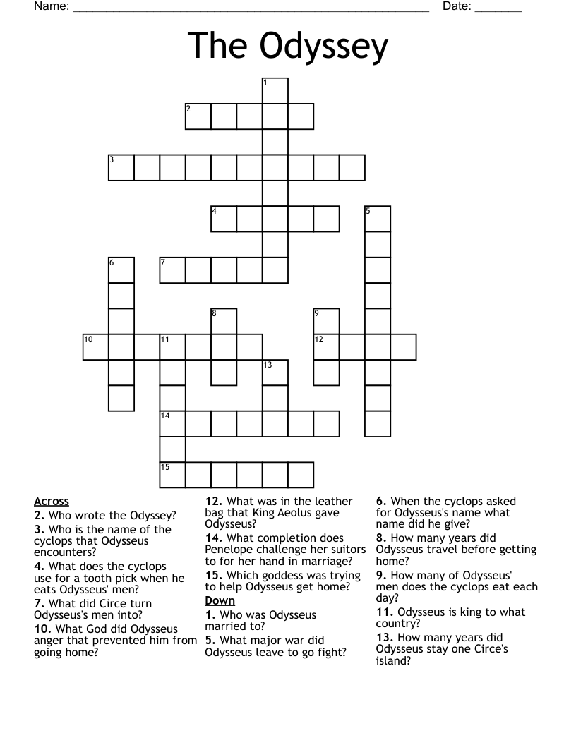The Odyssey Crossword