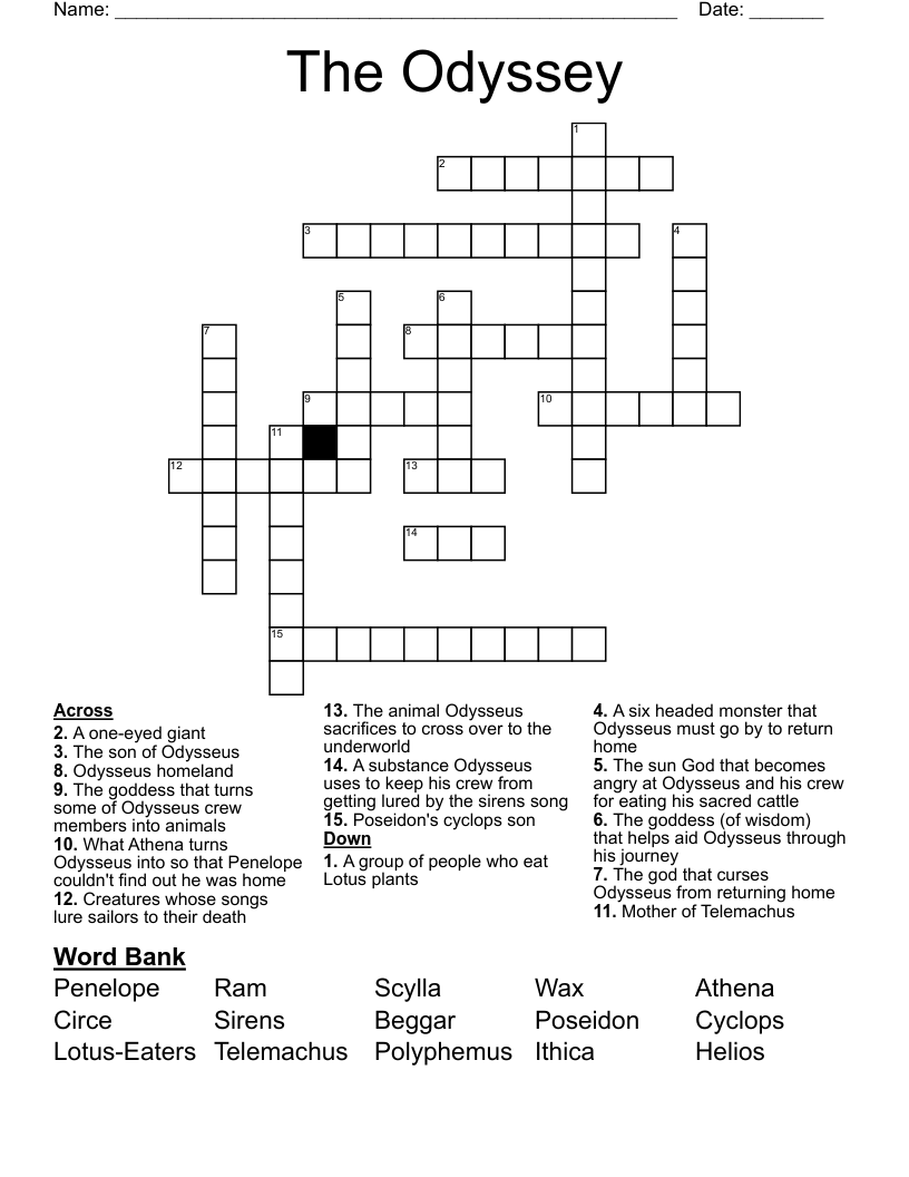 The Odyssey Crossword