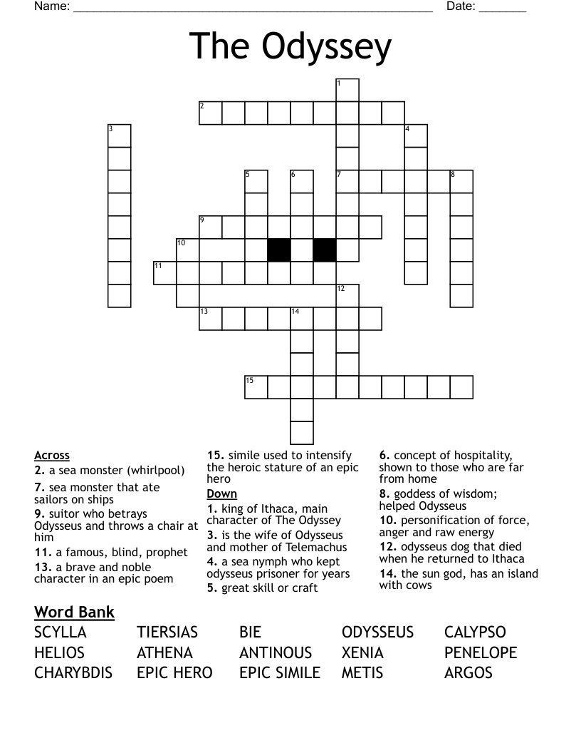 The Odyssey Crossword