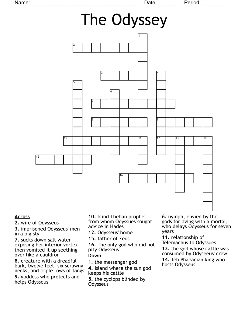 The Odyssey Crossword