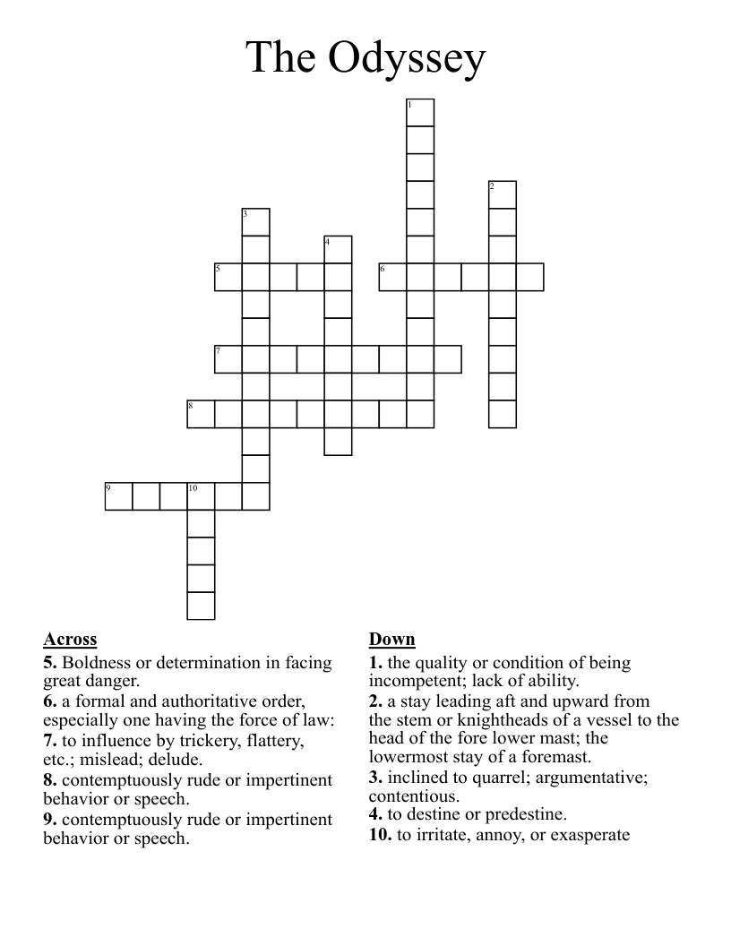 The Odyssey Crossword