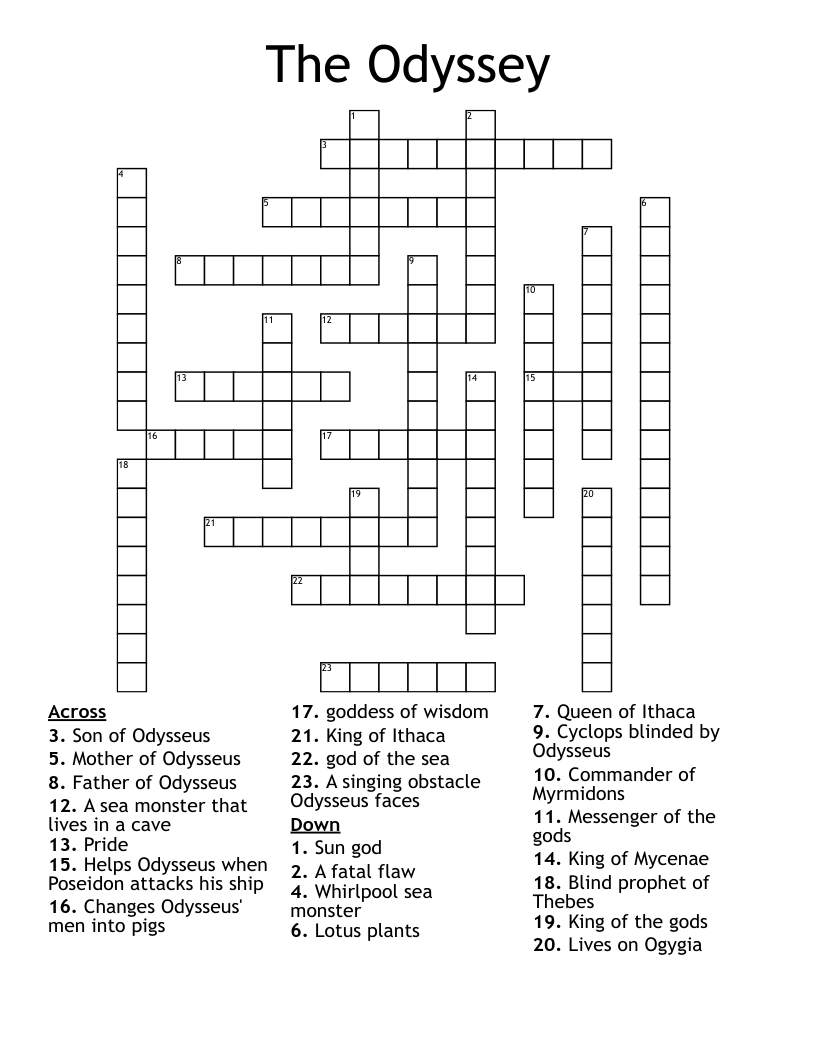 The Odyssey Crossword