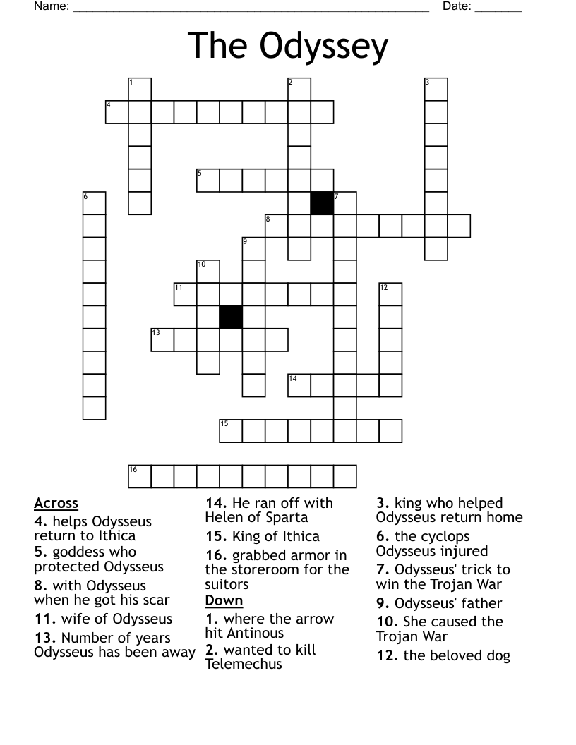 The Odyssey Crossword