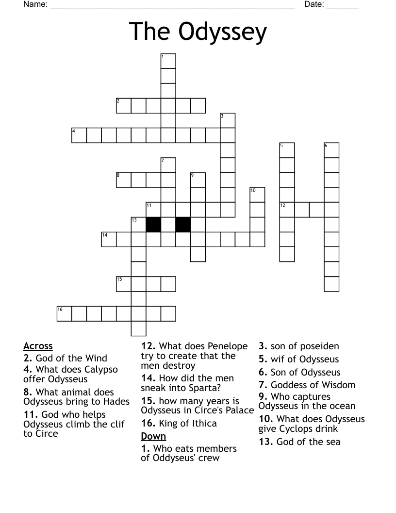The Odyssey Crossword