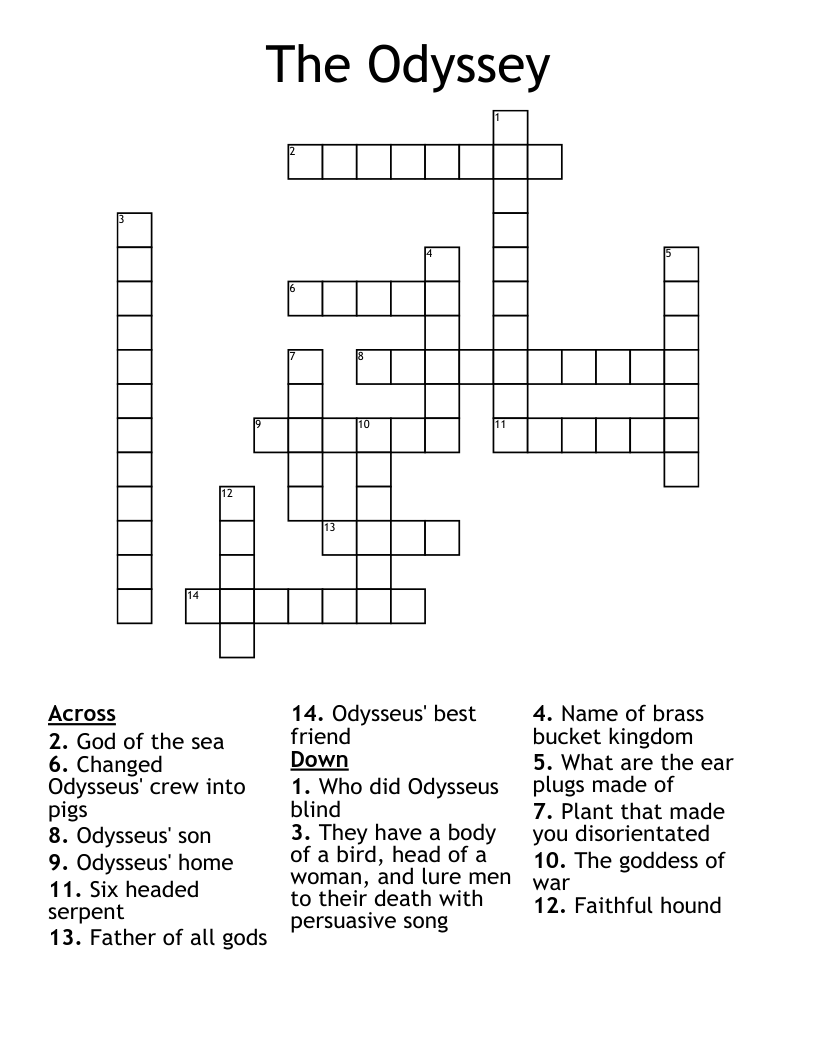 The Odyssey Crossword