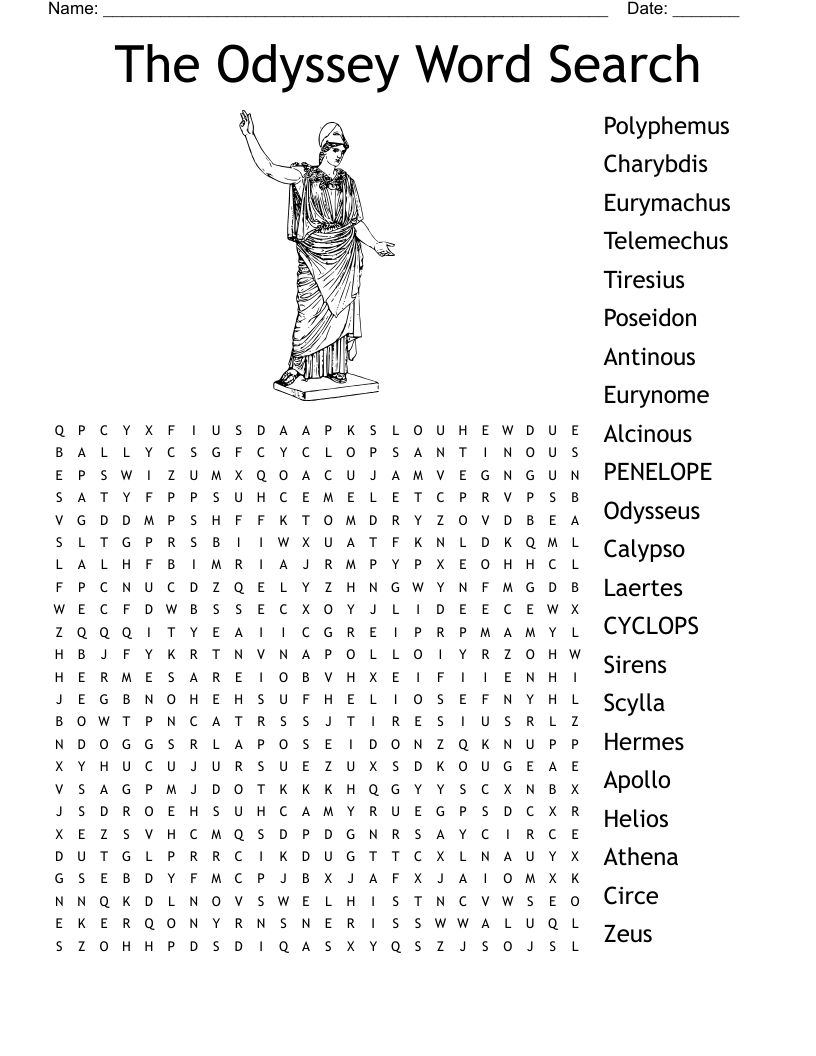 The Odyssey Word Search