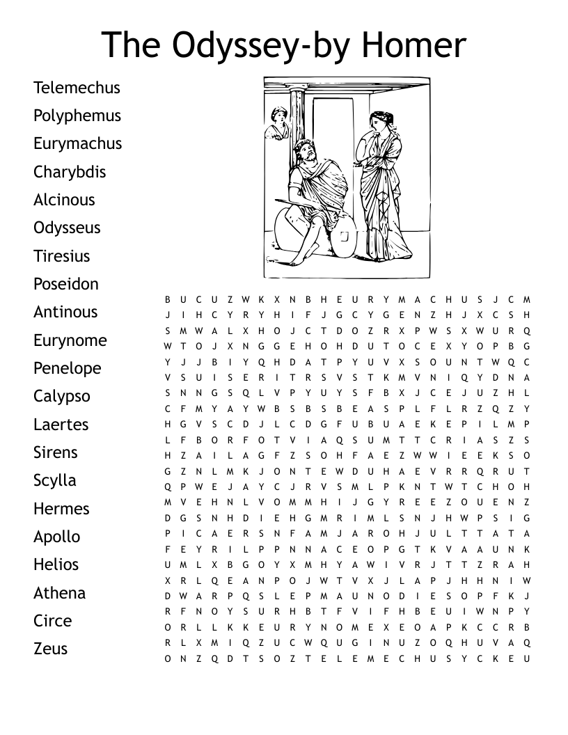 The Odyssey-by Homer Word Search
