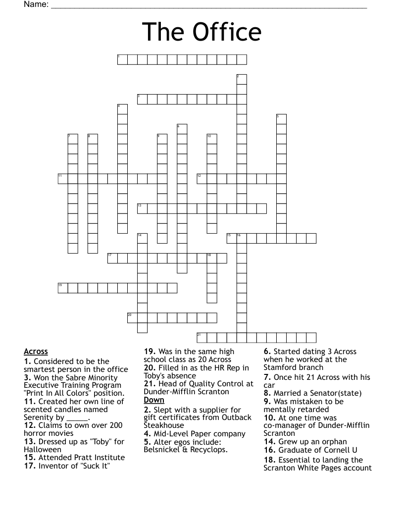 The Office Crossword