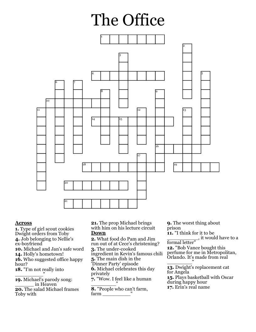 The Office Crossword