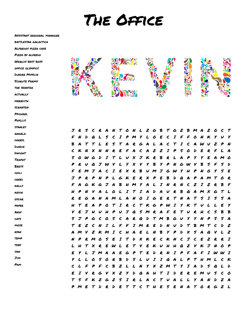 The Office Word Search