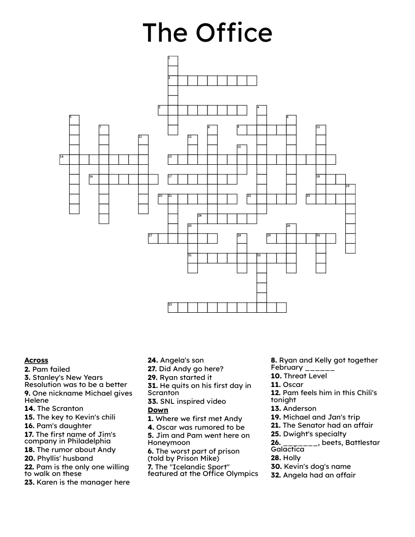 The Office Crossword