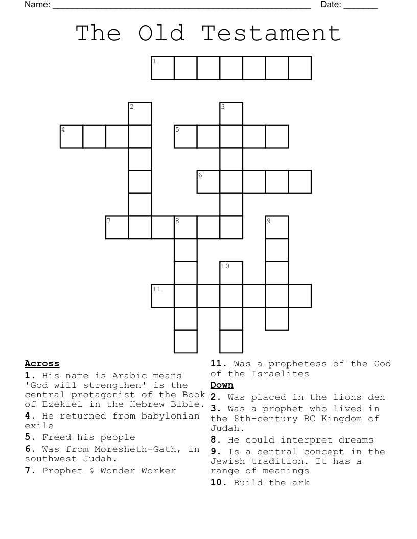 The Old Testament  Crossword