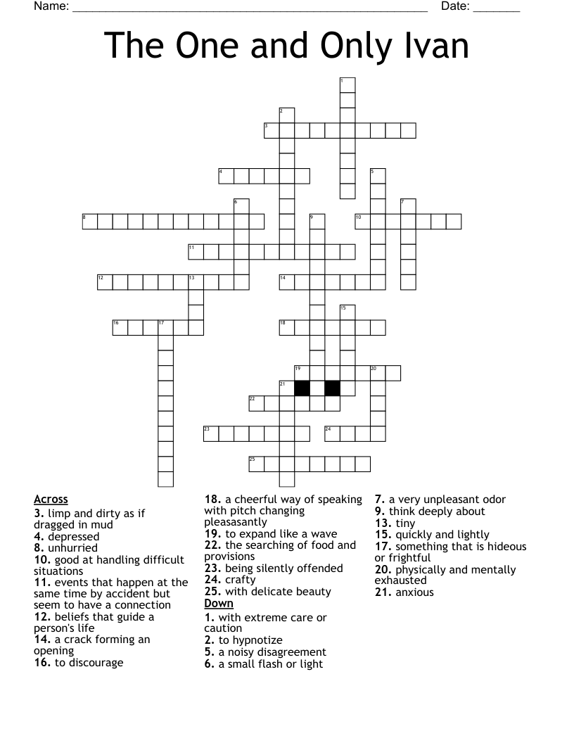The One and Only Ivan Crossword