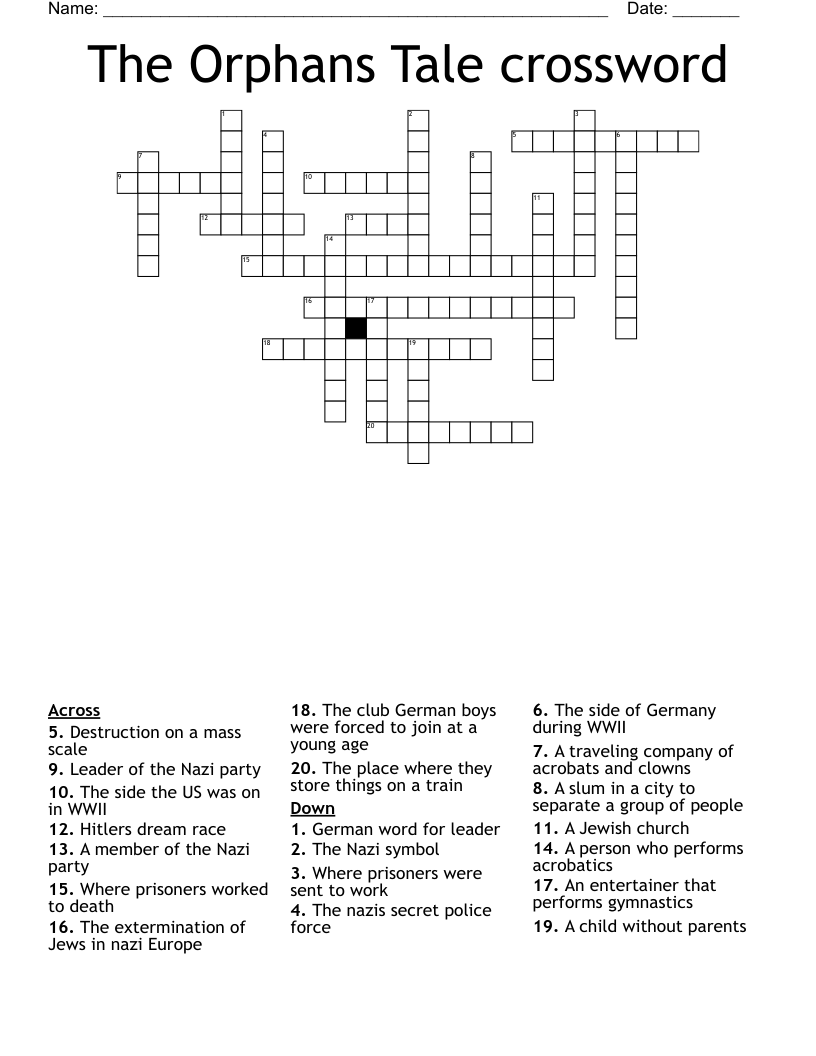 The Orphans Tale crossword